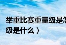 举重比赛重量级是怎么分的（举重比赛体重分级是什么）