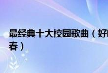 最经典十大校园歌曲（好听的校园歌曲有哪些哪首是你的青春）