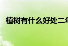 植树有什么好处二年级（植树有什么好处）