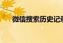 微信搜索历史记录在哪里（微信搜索）