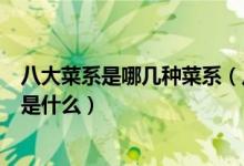 八大菜系是哪几种菜系（八大菜系是哪八大菜系代表菜分别是什么）