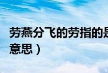 劳燕分飞的劳指的是什么（劳燕分飞的劳什么意思）