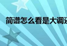 简谱怎么看是大调还是小调（简谱怎么看）