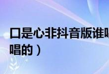口是心非抖音版谁唱的（口是心非抖音版是谁唱的）