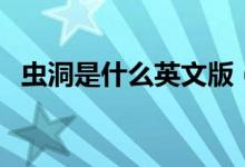 虫洞是什么英文版（虫洞是什么（图文））