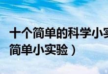 十个简单的科学小实验（简易科学小实验儿童简单小实验）