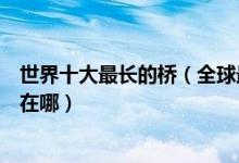 世界十大最长的桥（全球最长大桥盘点世界上长度最大的桥在哪）