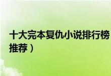 十大完本复仇小说排行榜（复仇小说有哪些经典重生复仇文推荐）
