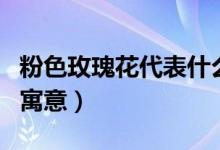 粉色玫瑰花代表什么意思（粉色玫瑰花代表的寓意）