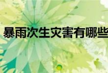 暴雨次生灾害有哪些（什么是暴雨次生灾害）