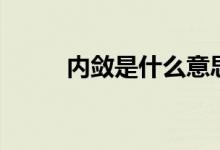内敛是什么意思（内敛什么意思）