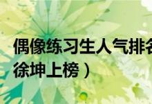 偶像练习生人气排名（偶像练习生出道选手蔡徐坤上榜）