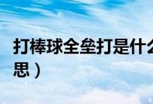 打棒球全垒打是什么意思（棒球全垒打什么意思）