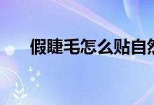 假睫毛怎么贴自然（假睫毛怎么使用）