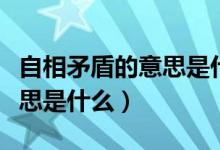 自相矛盾的意思是什么怎么读（自相矛盾的意思是什么）