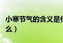 小寒节气的含义是什么（小寒节气的含义是什么）