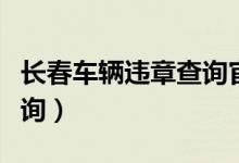 长春车辆违章查询官网查询（长春车辆违章查询）