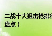 二战十大狙击枪排行榜（二战时期著名狙击枪盘点）