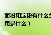 面粉和淀粉有什么关系（面粉跟淀粉的区别作用是什么）