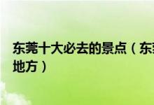 东莞十大必去的景点（东莞最值得去的旅游景点最值得去的地方）