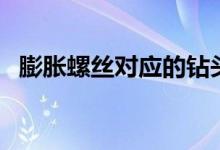 膨胀螺丝对应的钻头尺寸（膨胀螺钉规格）