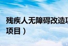 残疾人无障碍改造项目（残疾人无障碍改造的项目）