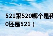 521跟520哪个是我爱你啊（我爱你一般是520还是521）
