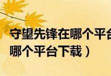 守望先锋在哪个平台上可以购买（守望先锋在哪个平台下载）