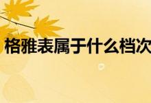 格雅表属于什么档次（格雅表属于什么档次）