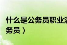 什么是公务员职业活动的行为准则（什么是公务员）