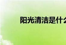 阳光清洁是什么职业（阳光清洁）