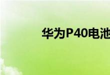 华为P40电池大小和像素功能 