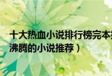 十大热血小说排行榜完本推荐（男生必看热血小说让人热血沸腾的小说推荐）