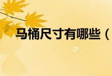 马桶尺寸有哪些（马桶标准尺寸是多少）