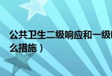公共卫生二级响应和一级响应的区别（公共卫生二级响应什么措施）