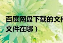 百度网盘下载的文件找不到（百度网盘下载的文件在哪）