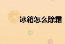 冰箱怎么除霜（冰箱除霜小窍门）