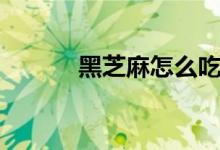 黑芝麻怎么吃（黑芝麻的吃法）