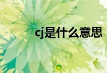 cj是什么意思（cj是指什么意思）