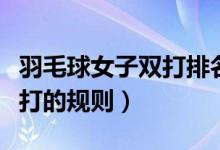 羽毛球女子双打排名最新排名（羽毛球女子双打的规则）