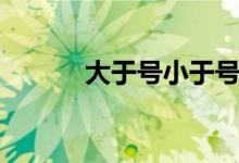 大于号小于号怎么分（大于号）