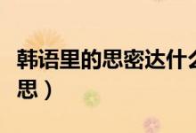 韩语里的思密达什么意思（韩语思密达什么意思）