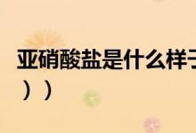亚硝酸盐是什么样子（亚硝酸盐是什么（图文））