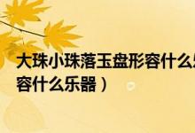 大珠小珠落玉盘形容什么乐器的弹奏声（大珠小珠落玉盘形容什么乐器）