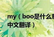 my（boo是什么意思及myboo是什么意思中文翻译）
