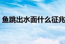 鱼跳出水面什么征兆（鱼跳出水面什么征兆）