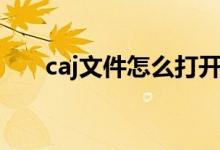 caj文件怎么打开（caj文件怎么打开）