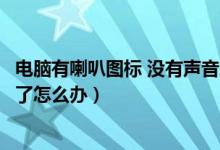 电脑有喇叭图标 没有声音怎么办（电脑没有声音图标小喇叭了怎么办）