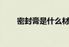密封膏是什么材料（密封膏是什么）