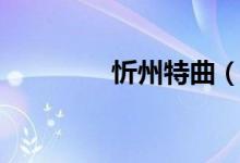 忻州特曲（忻州特产小吃）
